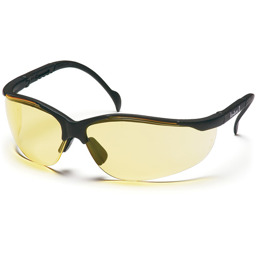 Venture II Half-Frame Safety Glasses, Amber Lens, ANSI Z87+/MCEPS GL-PD 10-12/Meets/Exceeds CSA Z94.3