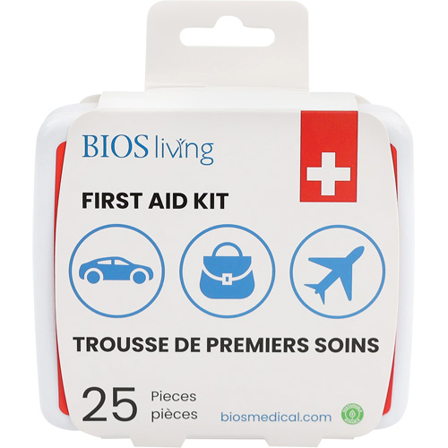 25-Piece Home & Travel First Aid Kit, Plastic Box