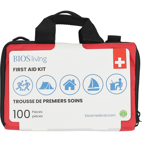 100-Piece Home & Travel First Aid Kit, Nylon Bag