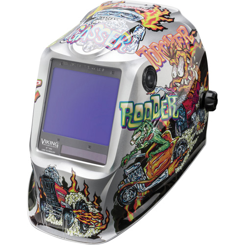 VIKING™ 3350 Hot Rodders™ Welding Helmet, 3.74" L x 3.34" W View Area, 5 - 13 Shade Range