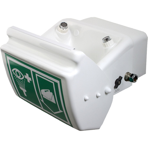 Eye/Face Wash, Wall-Mount Installation, Plastic Bowl