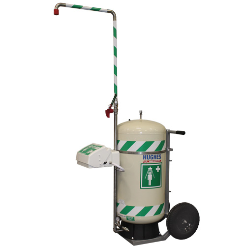 Mobile Self-Contained Emergency Safety Shower with Eye & Face Wash, 30 gal. Capacity, Meets None