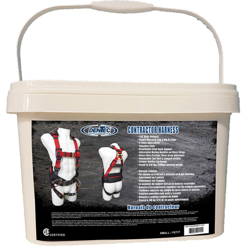 Contractor Safety Harness in Pail, CSA Certified, Class AP, Small, 352 lbs. Cap.