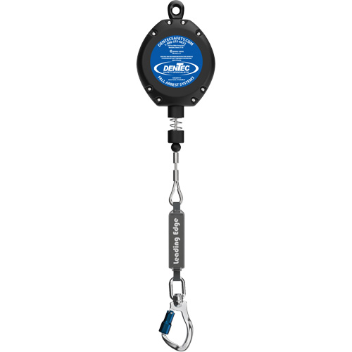 Self-Retracting Lifeline, 30', Galvanized Steel, Swivel