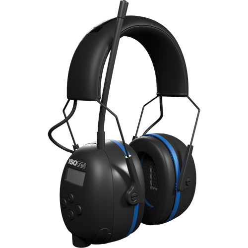 Black & Blue Air Defender AM/FM BT Earmuffs, Headband Style, 25 dB