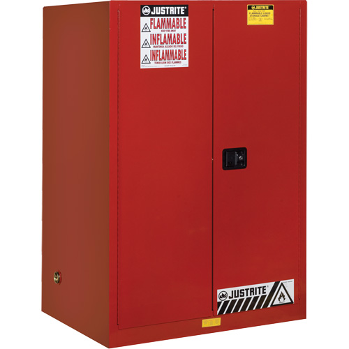 Sure-Grip EX Flammable Cabinet, 90 Gal., 2 Door, 43" W x 65" H x 34" D