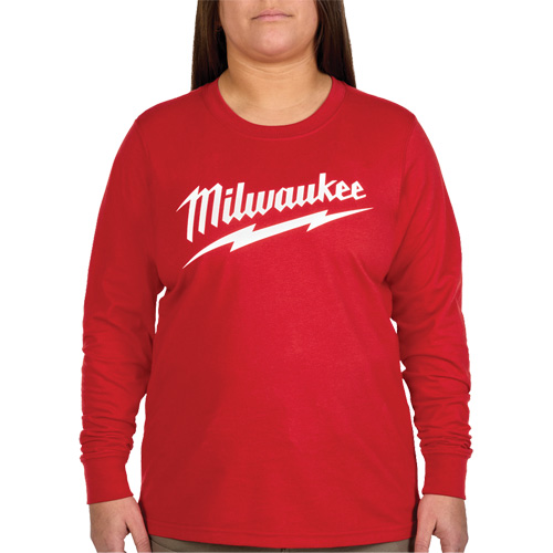 GRIDIRON Long Sleeve Logo T-Shirt, Women's, X-Small, Red