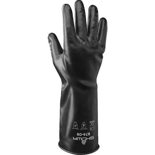 874 Chemical-Resistant Gloves, Size X-Large/10, 14" L, Butyl Rubber, 13.78-mil