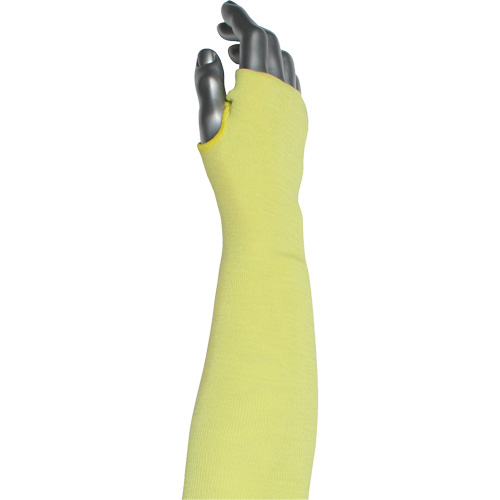 Kut Gard 2-Ply Cut-Resistant Sleeve with Thumb Hole, Aramid/ATA, 10", ASTM ANSI Level A6, Yellow