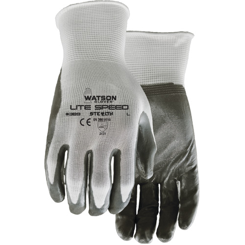 389 Stealth Lite Speed Gloves, Large, Nitrile Coating, Polyester Shell