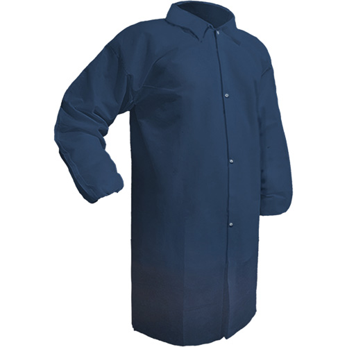 Care™ Lab Coat, Polypropylene, Medium, Blue