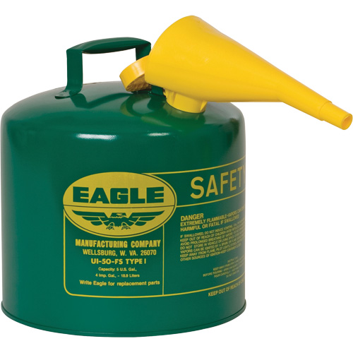 Safety Can for Combustibles with Funnel