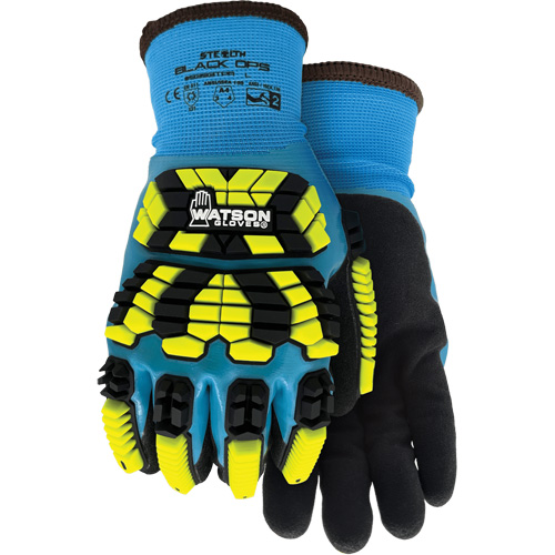 9393TPR Stealth Black Ops Winter Impact Gloves, Small, Foam Latex Palm, Knit Wrist Cuff