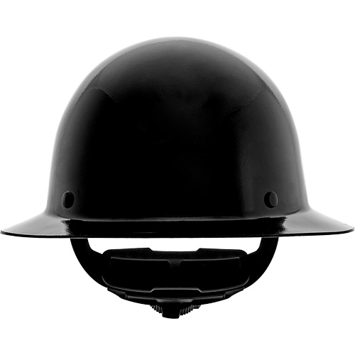 Skullgard Full Brim Hard Hat, Ratchet Suspension, Black