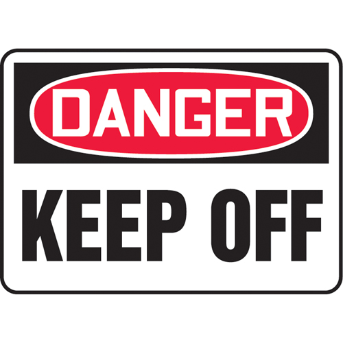 "Keep Away" Sign, 7" x 10", Aluminum, English