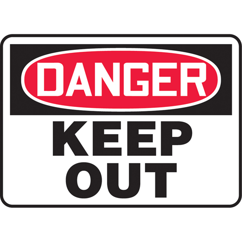 "Keep Away" Sign, 10" x 10", Aluminum, English