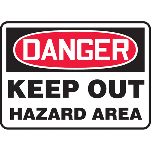 "Keep Away" Sign, 7" x 10", Aluminum, English