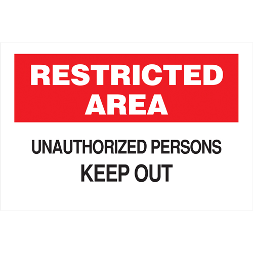 "Keep Out" Sign, 7" x 10", Aluminum, English
