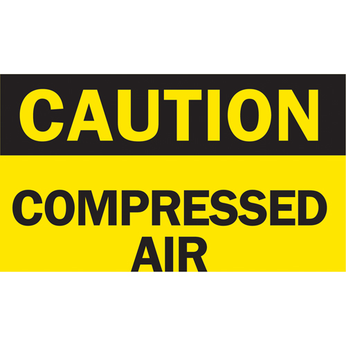 "Compressed Air" Sign, 7" x 10", Aluminum, English