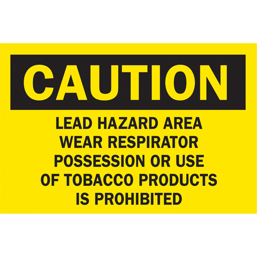 "Lead Hazard Area" Sign, 10" x 14", Vinyl, English