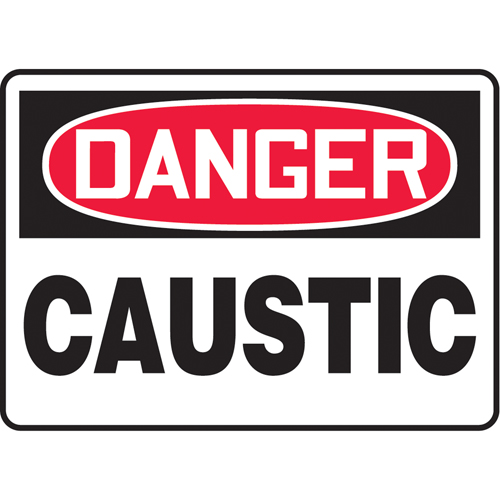 "Caustic" Sign, 10" x 14", Vinyl, English