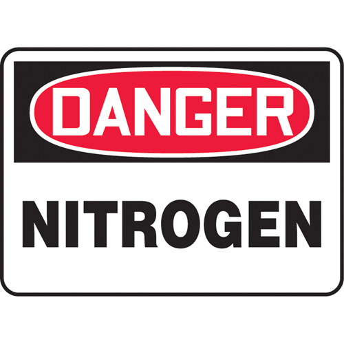 "Nitrogen" Sign, 7" x 10", Aluminum, English