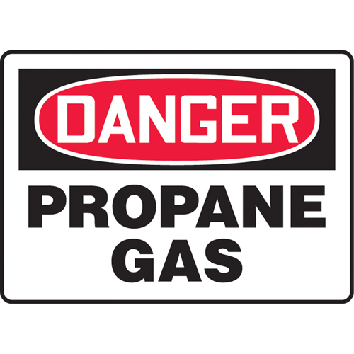 "Propane Gas" Sign, 10" x 14", Aluminum, English