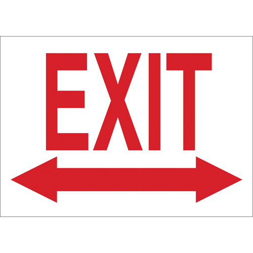 "Exit" Sign, 7" x 10", Aluminum, English with Pictogram