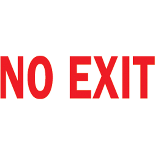 "No Exit" Sign, 7" x 10", Aluminum, English