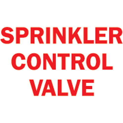 "Sprinkler Control Valve" Sign, 10" x 14", Aluminum, English