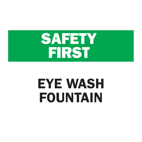 "Eye Wash" Sign, 7" x 10", Vinyl, English