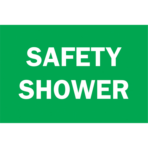 "Safety Shower" Sign, 10" x 14", Vinyl, English