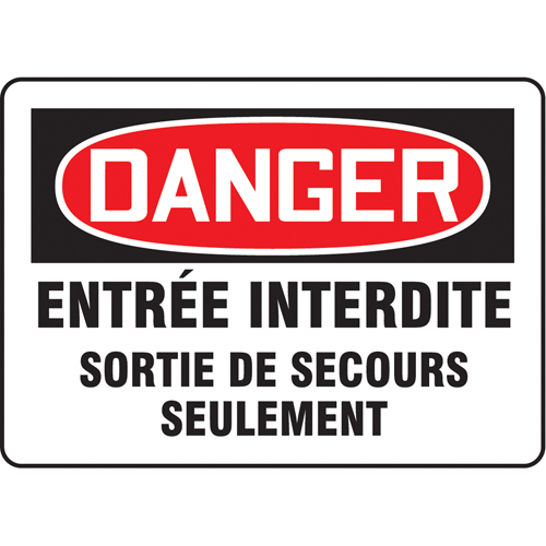 "Entrée interdite" Sign, 7" x 10", Aluminum, French
