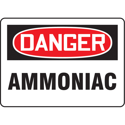 "Ammoniac" Sign, 7" x 10", Aluminum, French