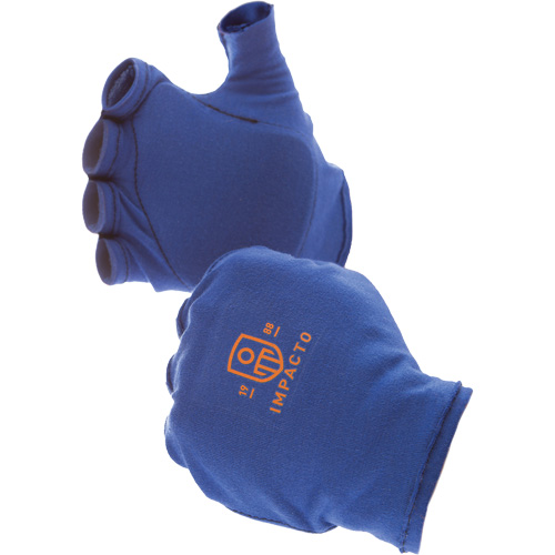 Anti-Impact Fingerless Right-Hand Glove Liner, X-Small, Synthetic Palm, Slip-On Cuff