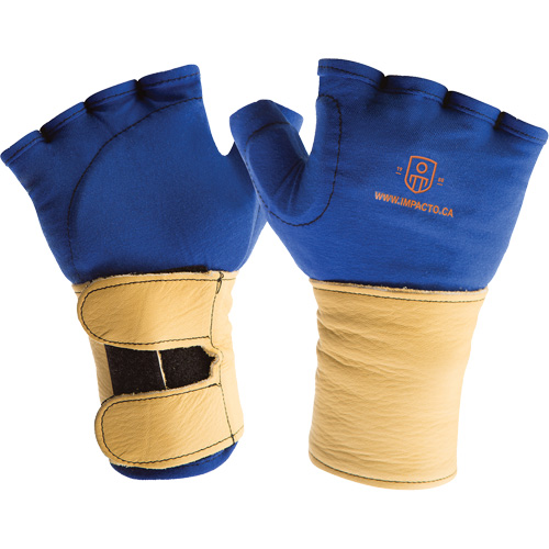 Fingerless Glove Liner with Wrist Restrainer, Size Small, Poly-Cotton Palm