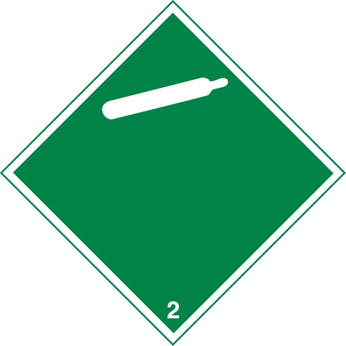 Non-Flammable Gas TDG Placard, Adhesive Vinyl