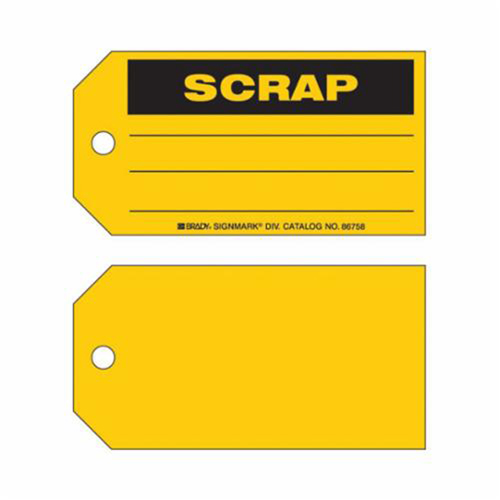 Scrap Material Control Tags, Paper, 5-3/4" W x 3" H, English