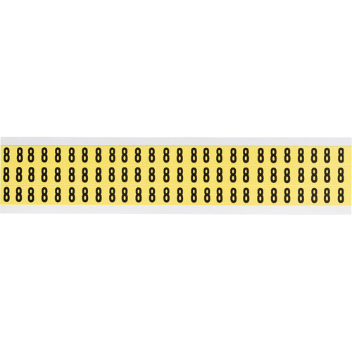Individual Number and Letter Labels, 9, 5/8" H, Black on Yellow