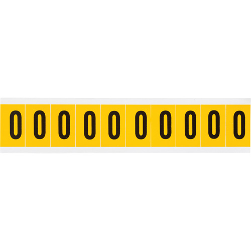Individual Number & Letter Labels, O, 1" H, Black on Yellow
