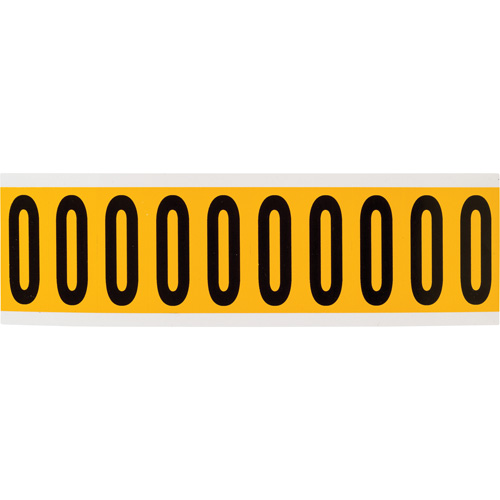 Individual Number & Letter Labels, O, 2" H, Black on Yellow