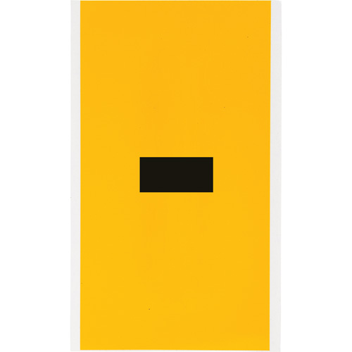 Individual Number & Letter Label, Dash (-), 6" H, Black on Yellow