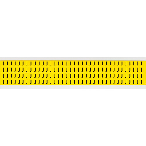 Repositionable Individual Number and Letter Labels, J, 1/4" H, Black on Yellow