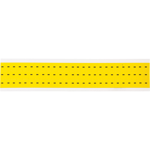 Repositionable Individual Number & Letter Labels, Dash (-), 3/8" H, Black on Yellow