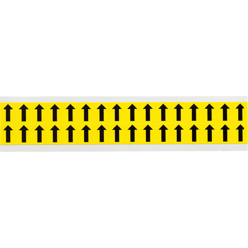 Repositionable Individual Number and Letter Labels, Arrow Symbol, 5/8" H, Black on Yellow