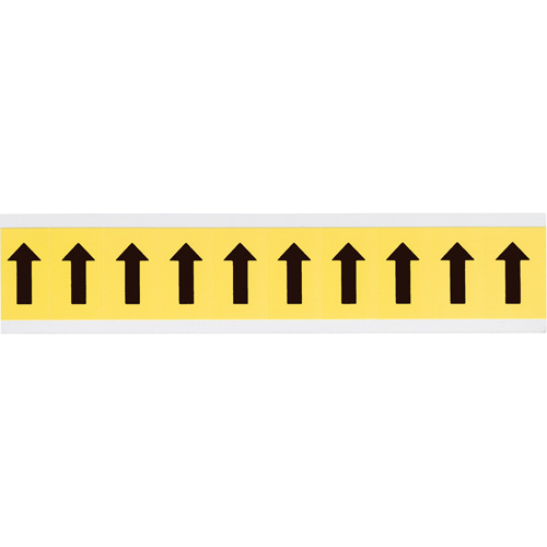 Repositionable Individual Number and Letter Labels, Arrow Symbol, 1" H, Black on Yellow