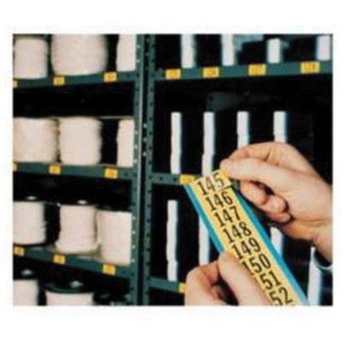 Repositionable Individual Number and Letter Label Set, 01 to 99, 1" H, Black on Yellow