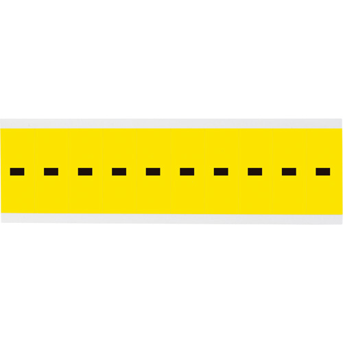 Repositionable Individual Number & Letter Labels, Dash (-), 2" H, Black on Yellow