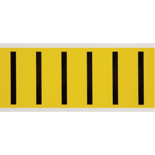 Repositionable Individual Number and Letter Labels, I, 3" H, Black on Yellow