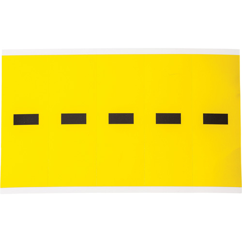 Repositionable Individual Number & Letter Labels, Dash (-), 4" H, Black on Yellow
